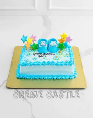 Baby Shoes Star Cake