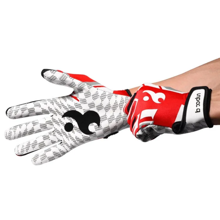 BOODUN C281071G Baseball Rugby Gloves Fitness Sports Anti-Slip Outdoor Hiking Gloves(Red M)