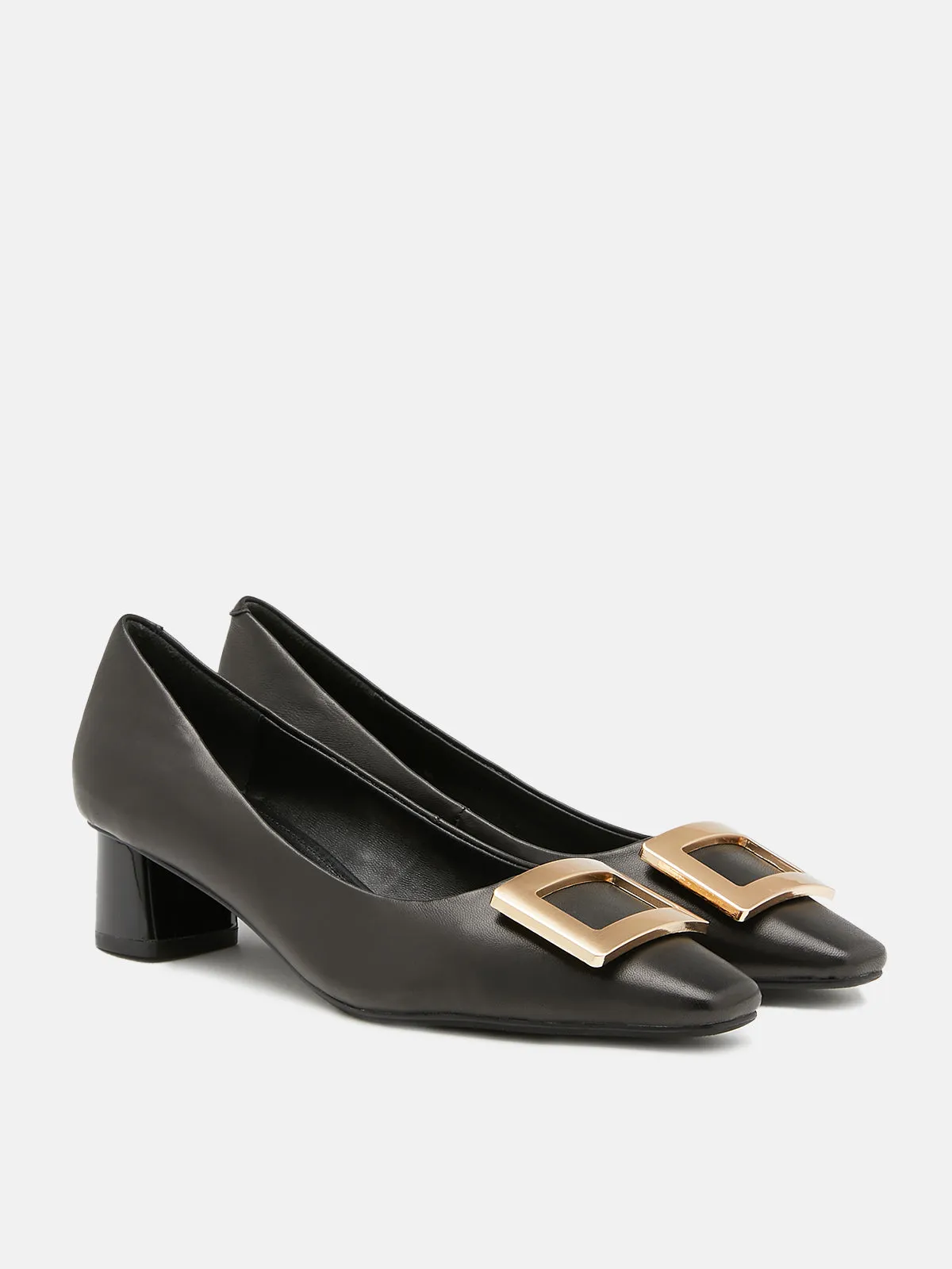 Buckle Office Work Block Heels