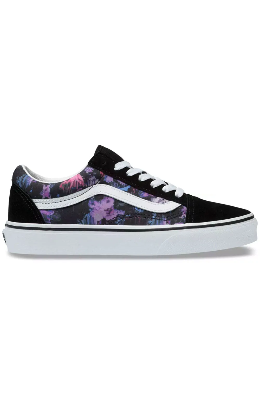 (BV5T7R) Warped Floral Old Skool Shoe - Black/True White