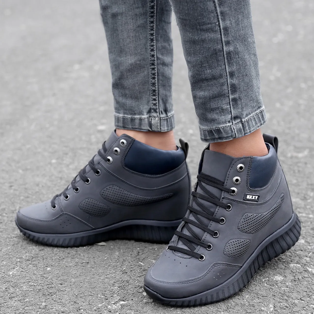 Bxxy's 3 Inch Hidden Height Increasing Elevator Lace-up Shoes for Men