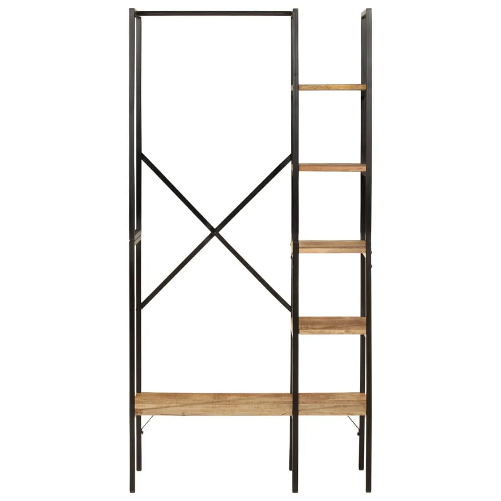 Clothes Rack with Shelves 90x40x190 cm Solid Wood Mango and Iron