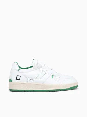 Court 2.0 White Green leather