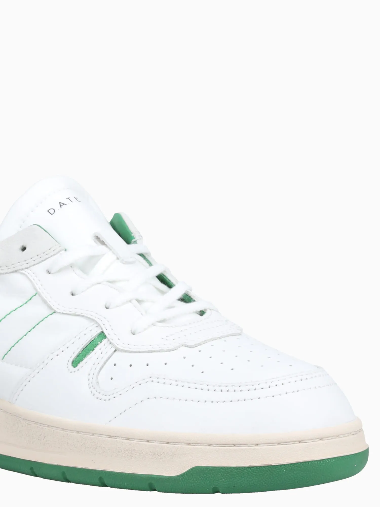 Court 2.0 White Green leather