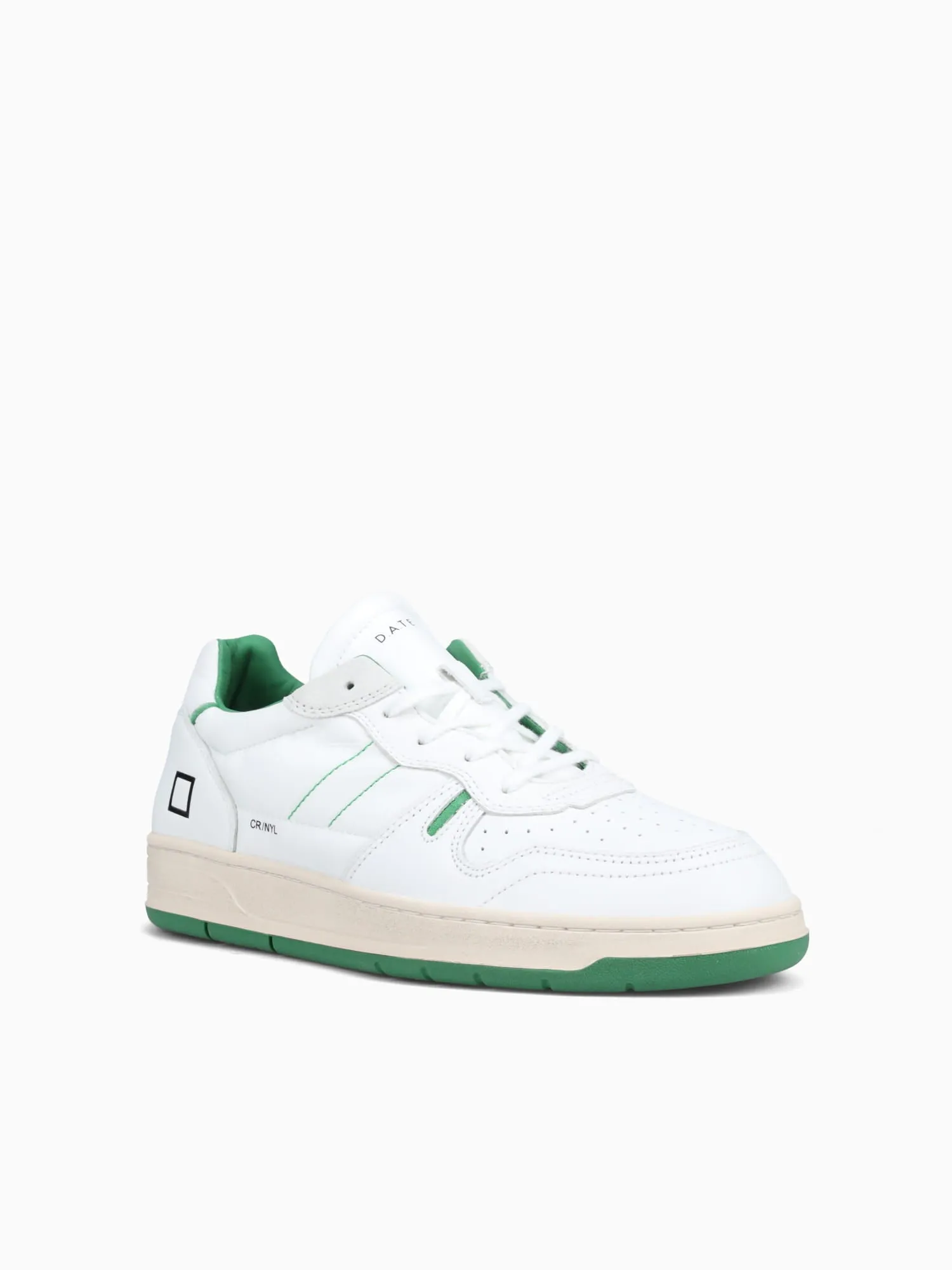 Court 2.0 White Green leather