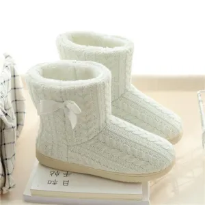 Cozy Cashmere Winter Slippers with Thick Non-Slip Soles