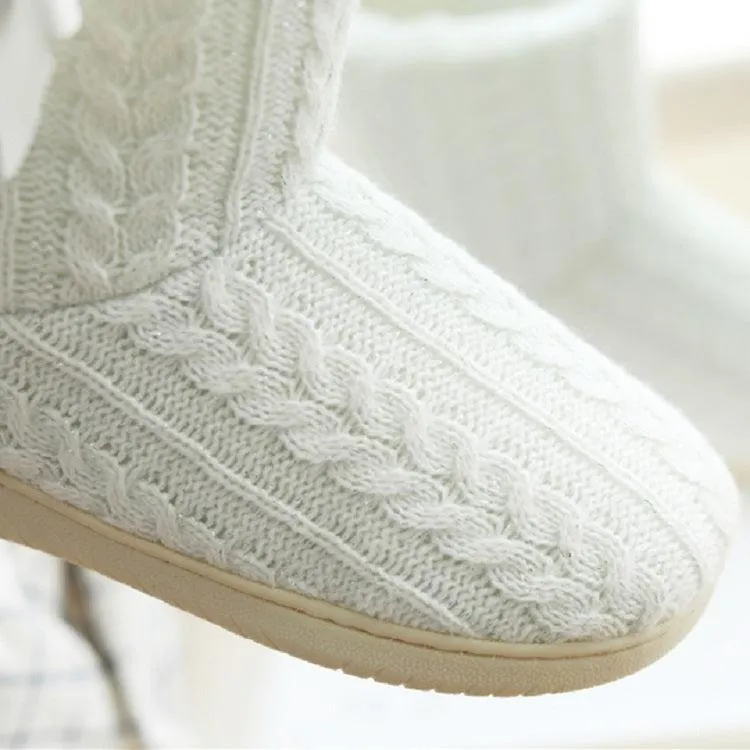 Cozy Cashmere Winter Slippers with Thick Non-Slip Soles