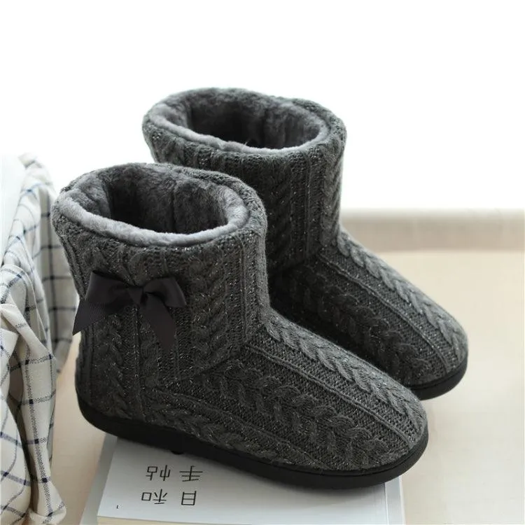 Cozy Cashmere Winter Slippers with Thick Non-Slip Soles