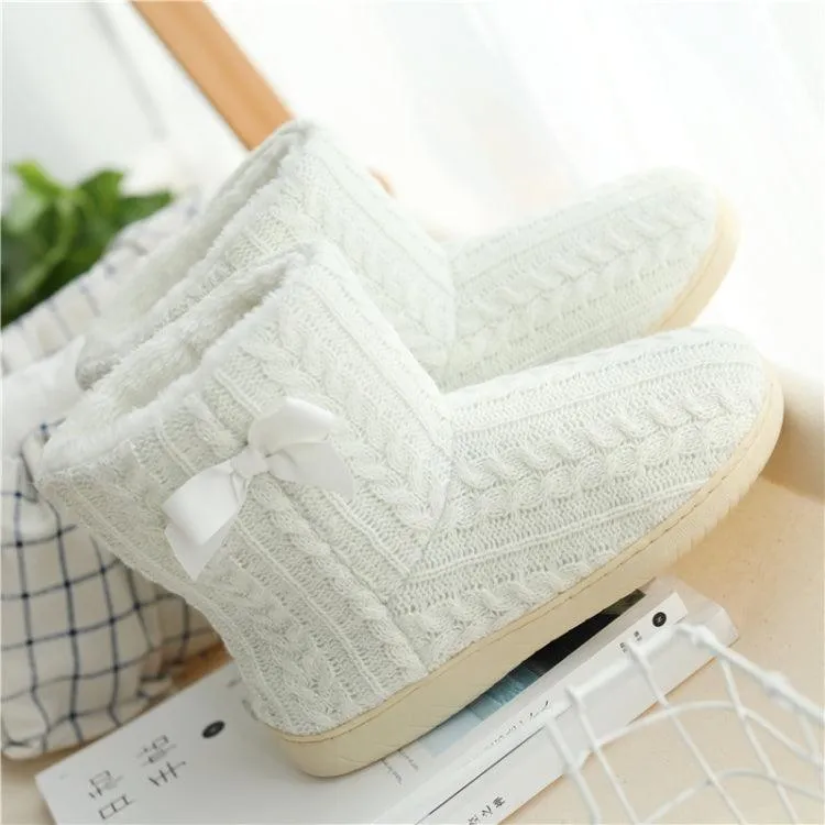 Cozy Cashmere Winter Slippers with Thick Non-Slip Soles