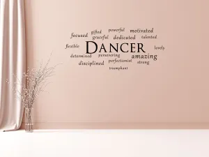 Dancer Word Cloud Wall Decal