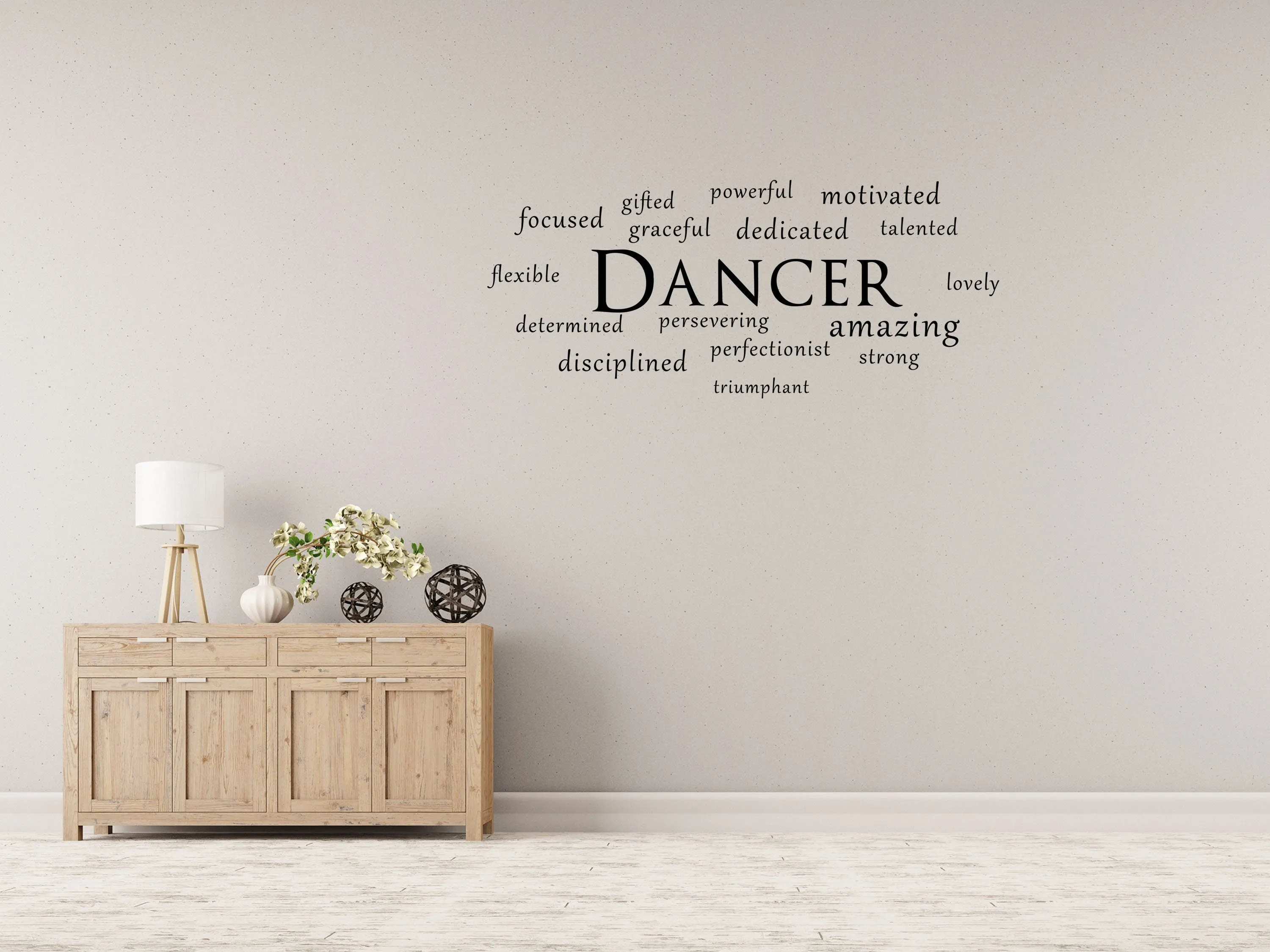 Dancer Word Cloud Wall Decal