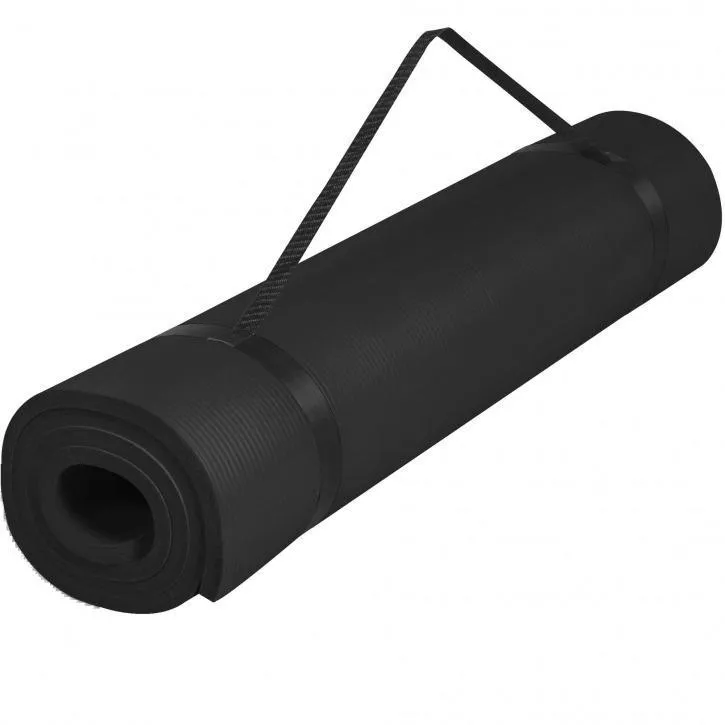 Deluxe NBR Yoga Mat XL Black 190x100x1.5cm