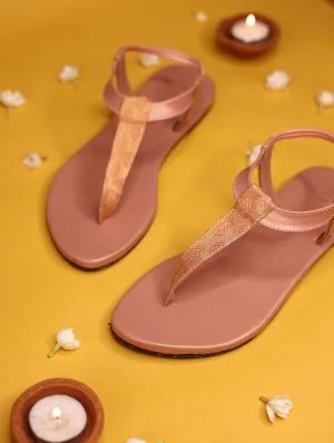 Diya Peach | Occasion Wear Casual Sandals for Women