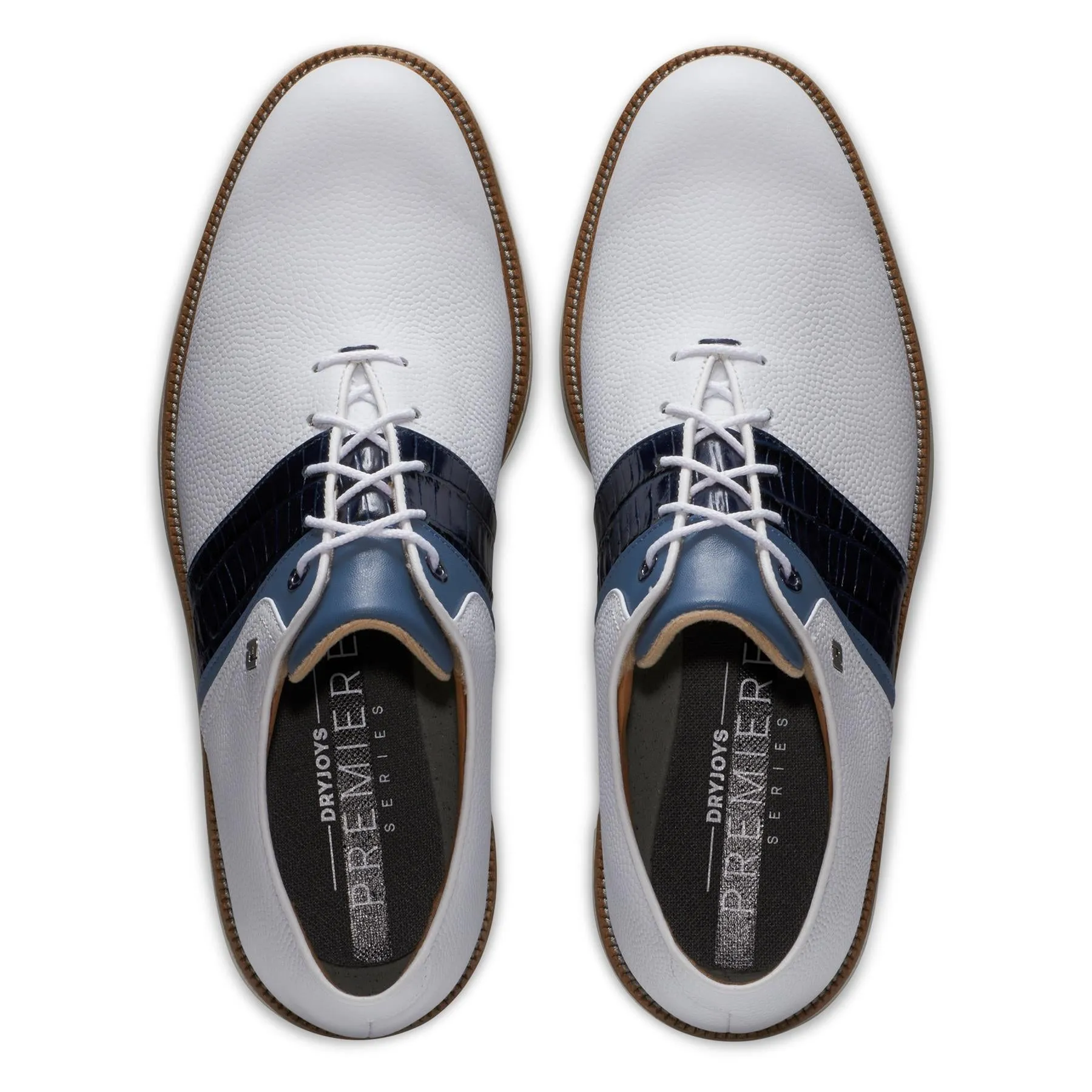 DJ Premiere Cleated Golf Shoe White/Navy - 2025