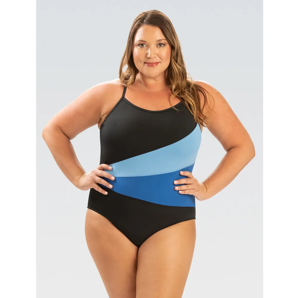 Dolfin Moderate Color Block One Piece Suit