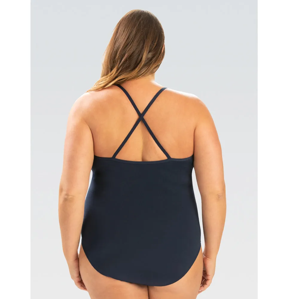 Dolfin Moderate Color Block One Piece Suit