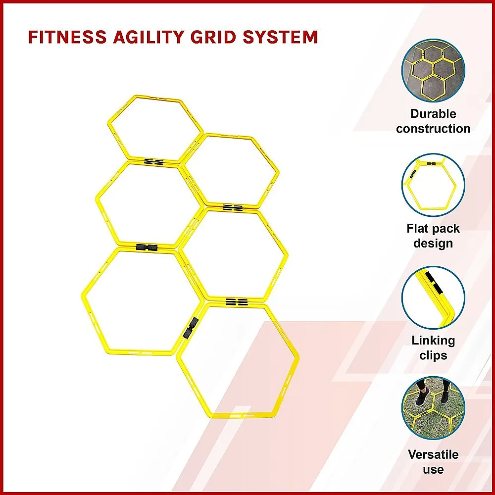 Durable Agility Grid System, 6 Rings - Impact Resistant