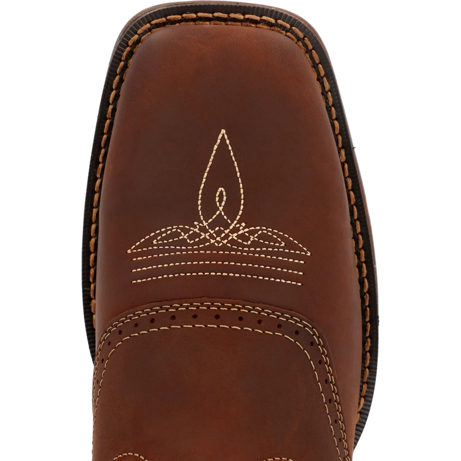 Durango Mens Rebel Saddle Up Brown/Tan Leather Cowboy Boots