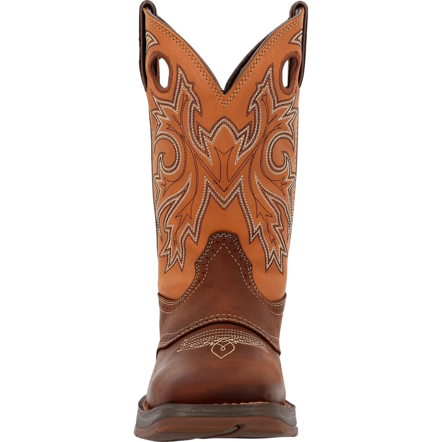 Durango Mens Rebel Saddle Up Brown/Tan Leather Cowboy Boots