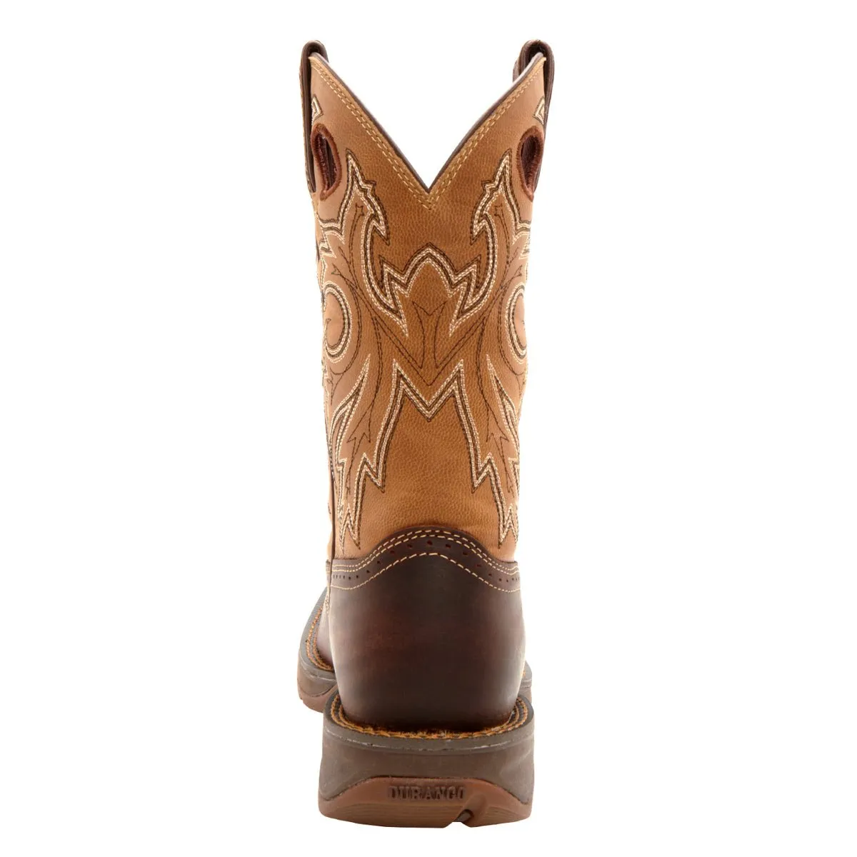 Durango Mens Rebel Saddle Up Brown/Tan Leather Cowboy Boots