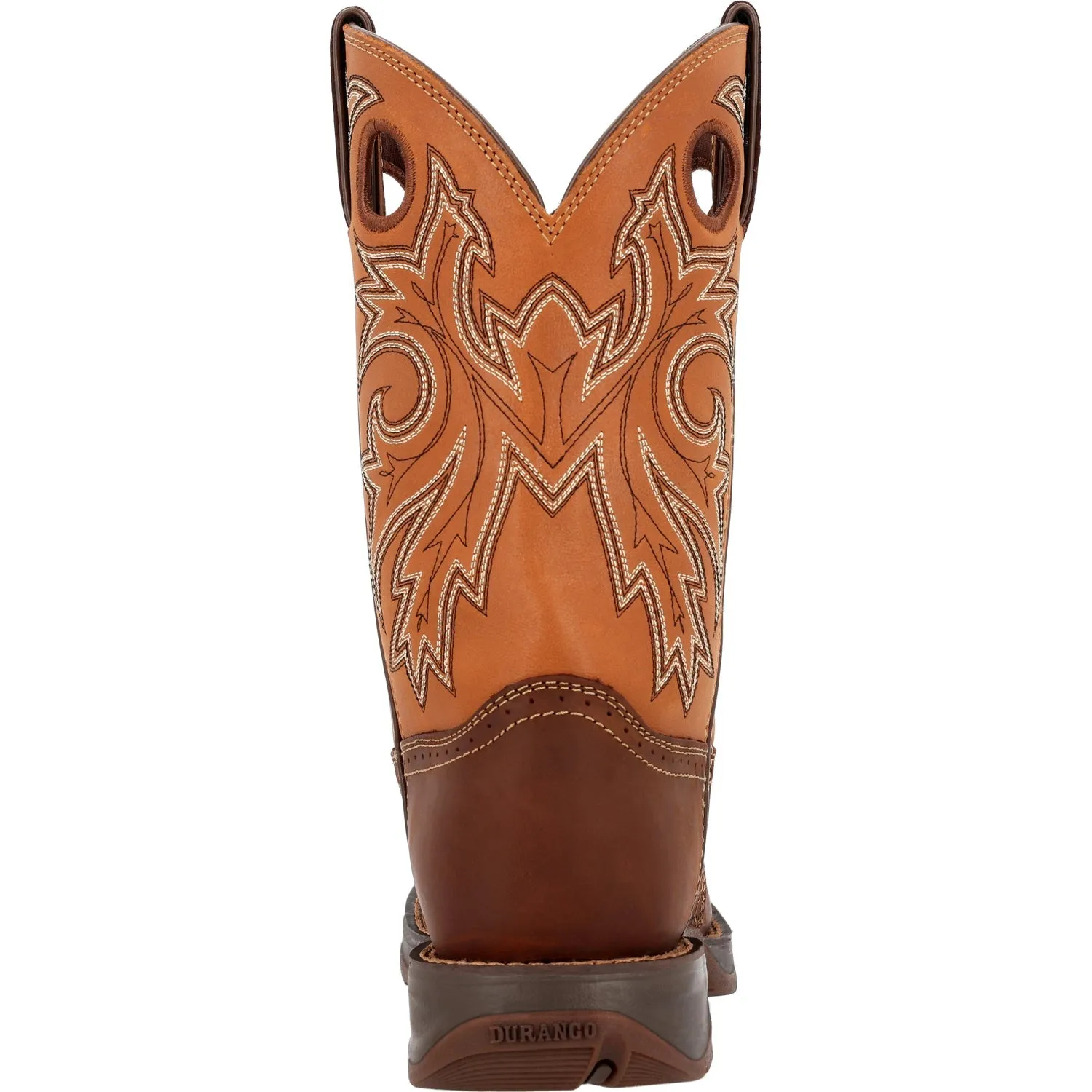 Durango Mens Rebel Saddle Up Brown/Tan Leather Cowboy Boots