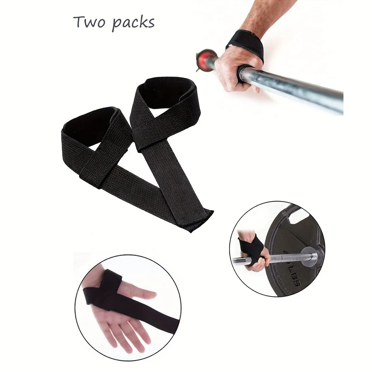 Enhanced Fitness Grip Straps for Weightlifting with Nonslip Technology