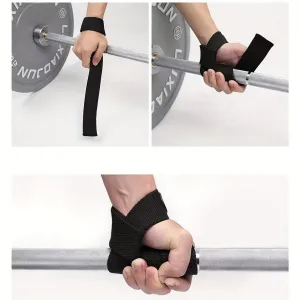 Enhanced Fitness Grip Straps for Weightlifting with Nonslip Technology