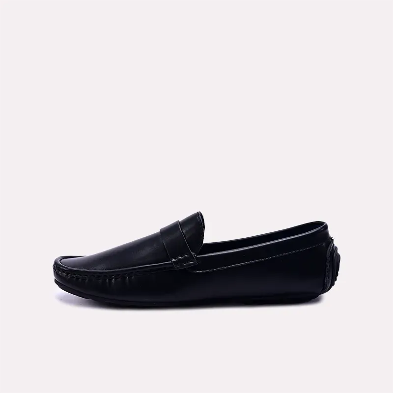 Everett Black Minimalist Buckle Loafers 0130859