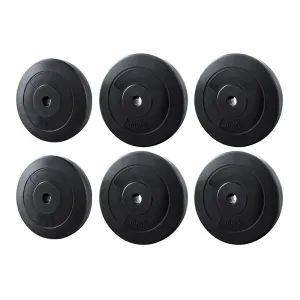 Everfit 50kg Barbell Weight Plates Standard Home Gym Press Fitness Exercise