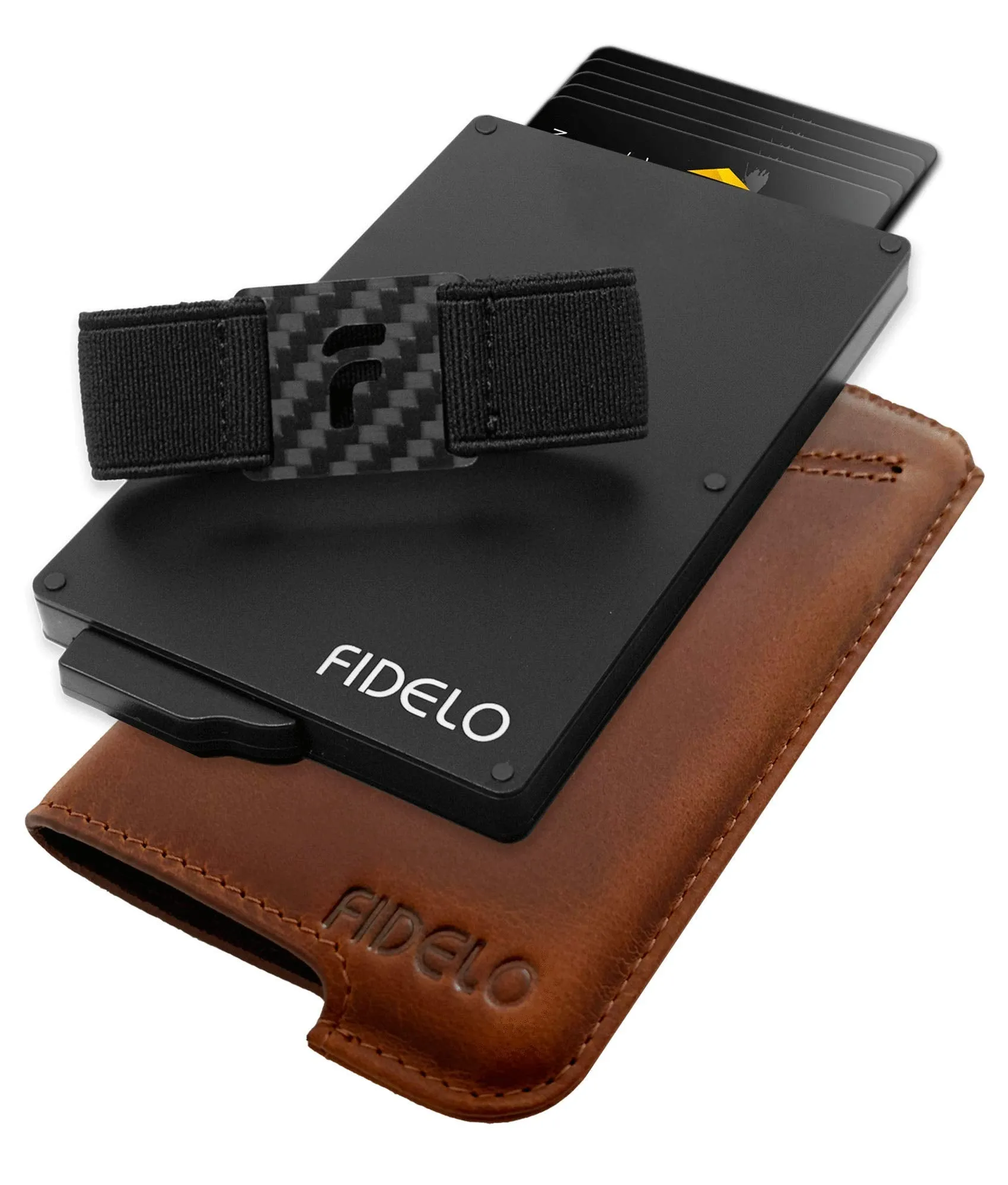 Fidelo Minimalist Wallets Card Wallet - Hybrid RFID Wallets for Men Slim