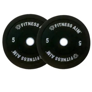 Fitness Aim Olympic Rubber bumper plate.(Pair) 5KG