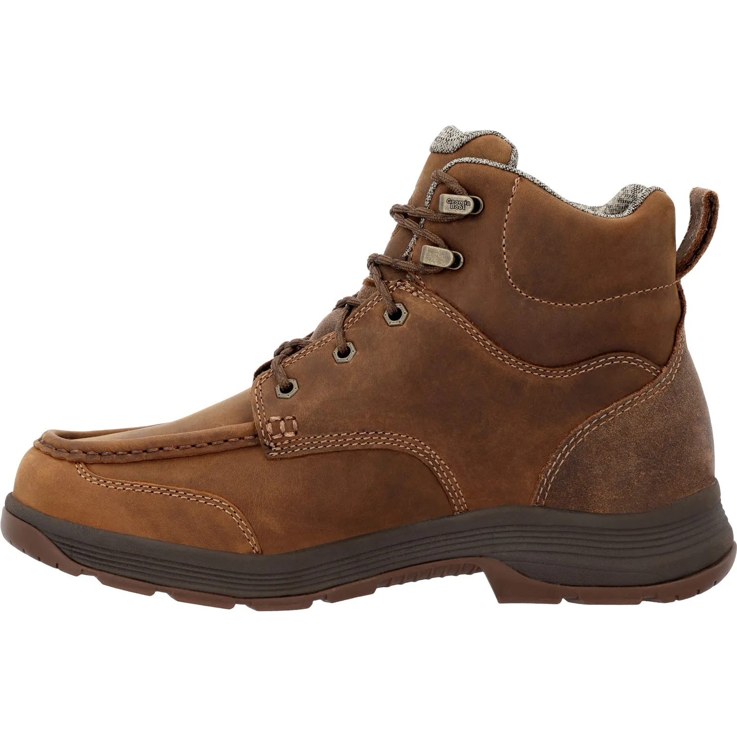 Georgia Mens Athens Superlyte WP Brown Leather Work Boots