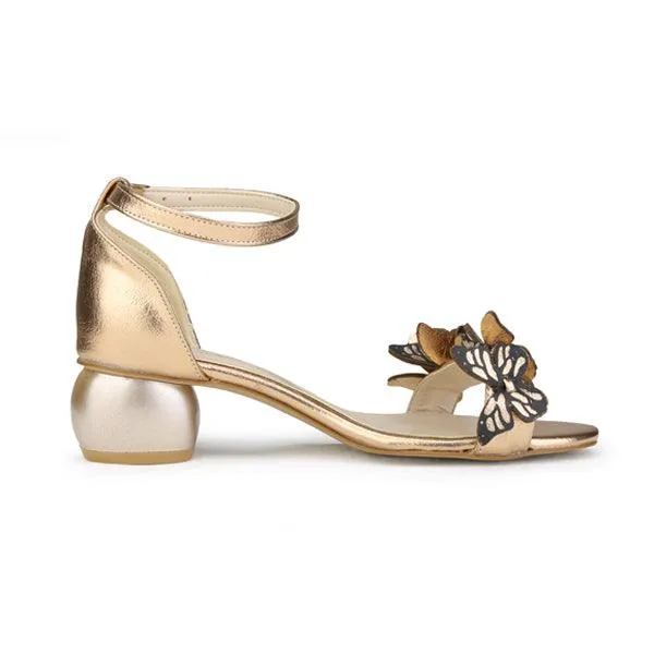 GOLD GLITTERY GIRLS FORMAL SANDALS