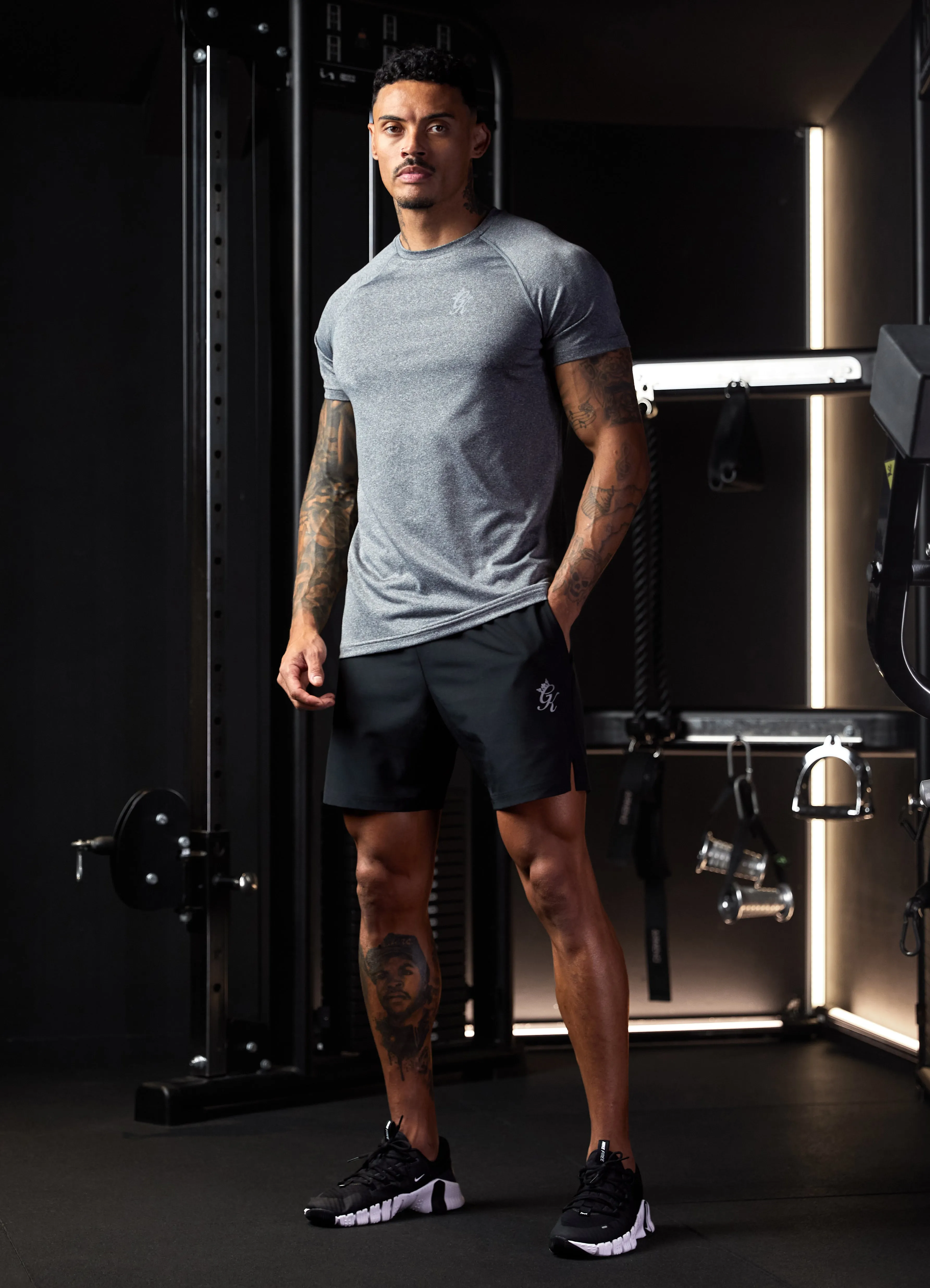 Gym King Energy Grindle Tee - Grey Marl