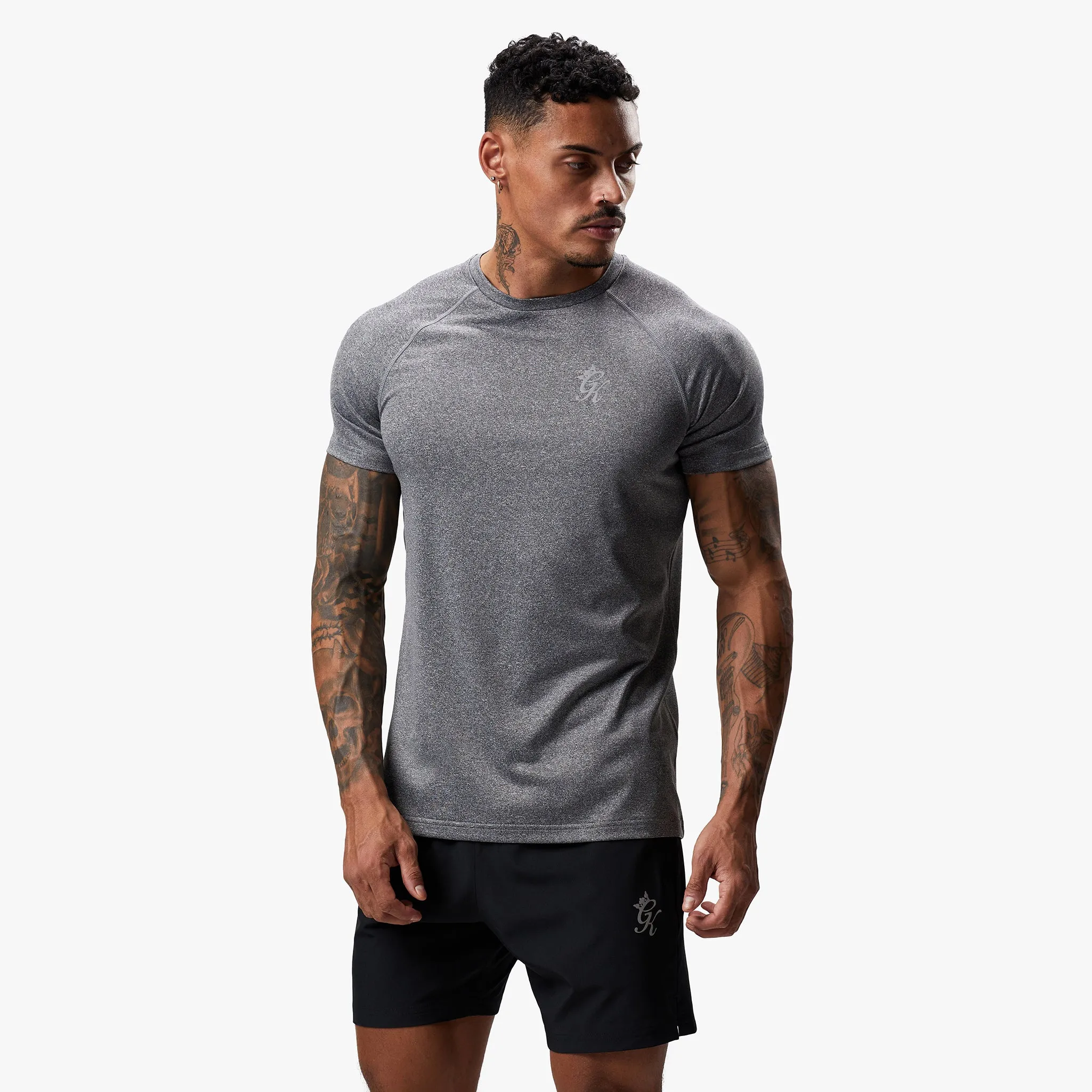 Gym King Energy Grindle Tee - Grey Marl