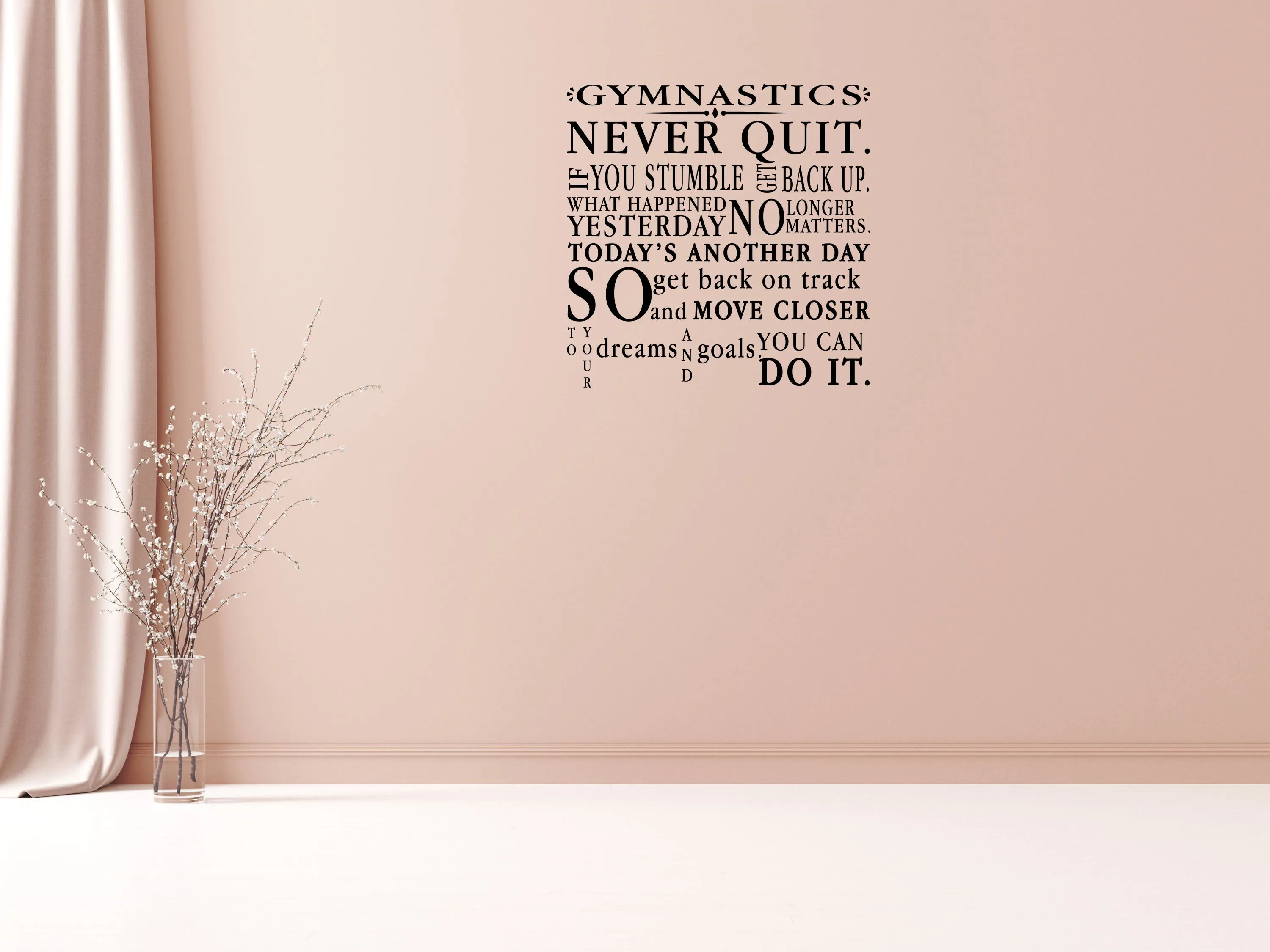 Gymnastics Bedroom Wall Decal