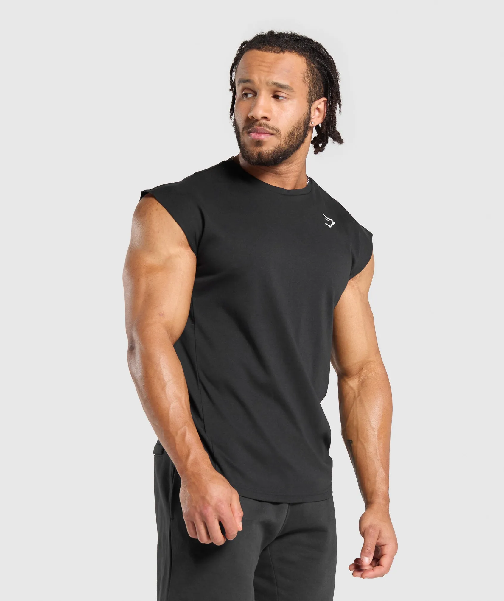 Gymshark React Cut Off Tank - Black