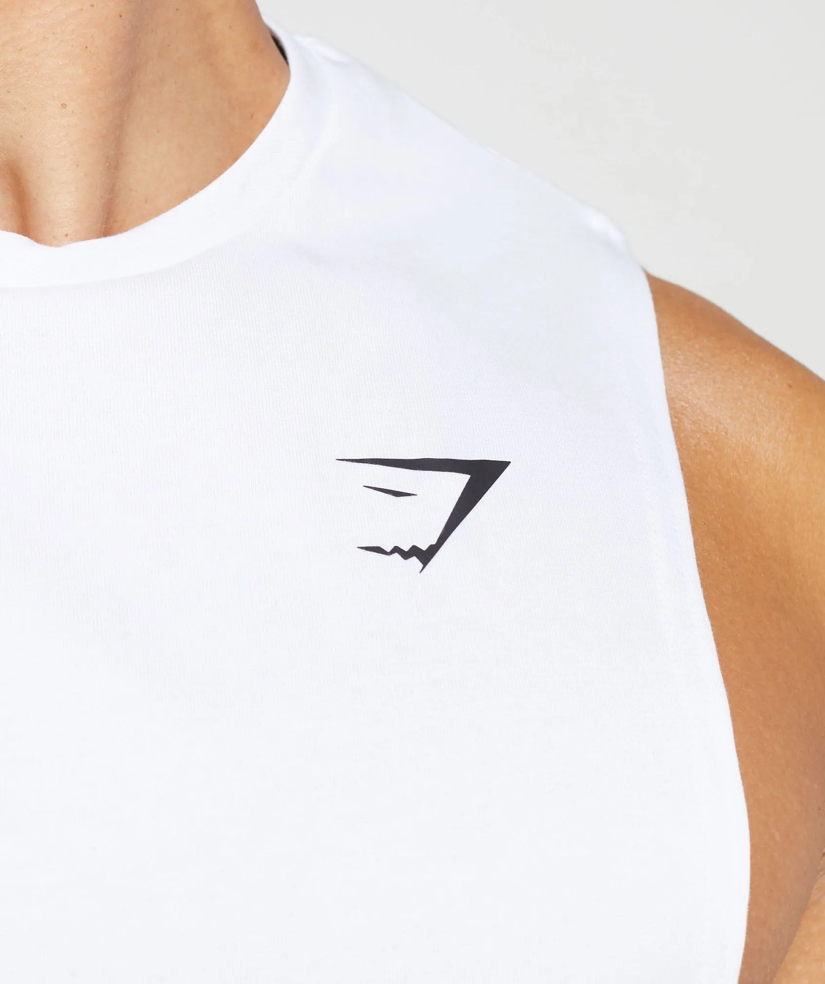 Gymshark React Drop Arm Tank - White