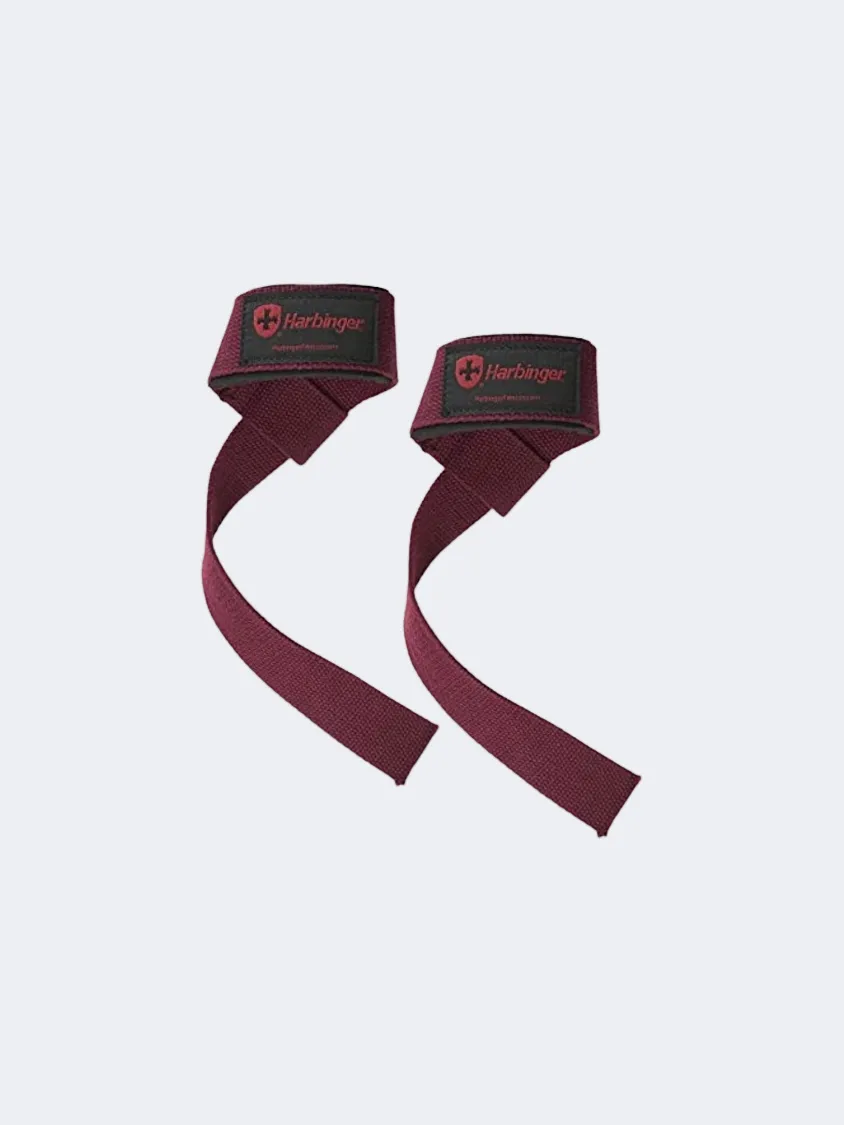 Harbinger Padded Lifting Fitness Straps  Merlot