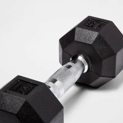 Hex Dumbbell 15lbs Black - All in Motion