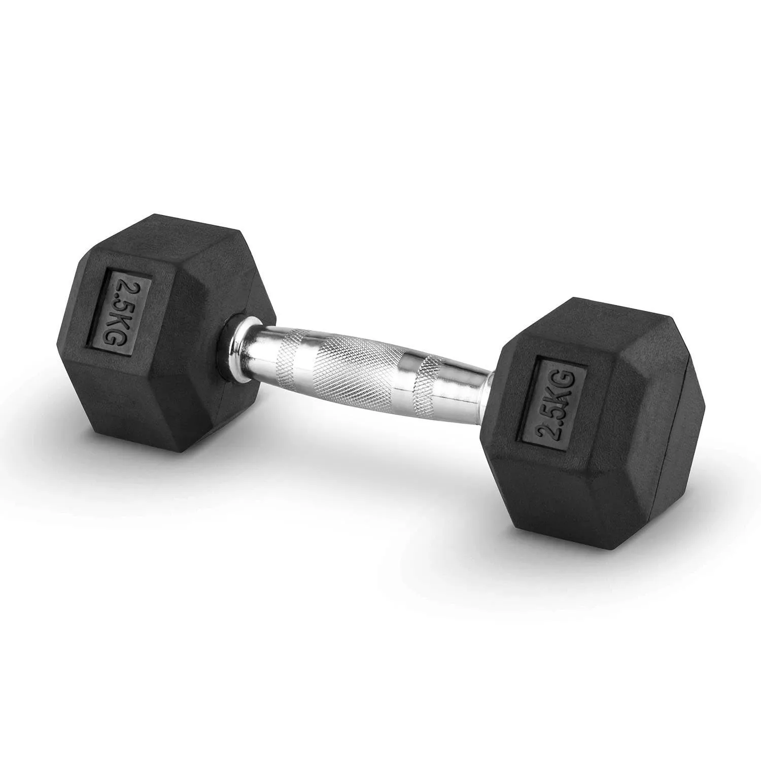 Hex Dumbbell for Home Gym use| Fitness gear |Gym Exercise| Workout Essentials | Gym Dumbbell | Dumbbell Weight for Men & Women | Home Workouts-Fitness | 2.5 kg dumbbell x 1 | Black