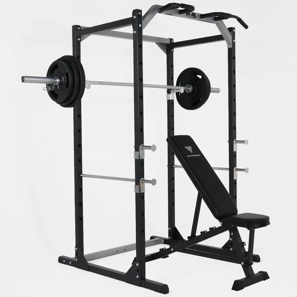 Hit Fitness Athletic Pack 120kg | Rack - Bench - Radial Plates