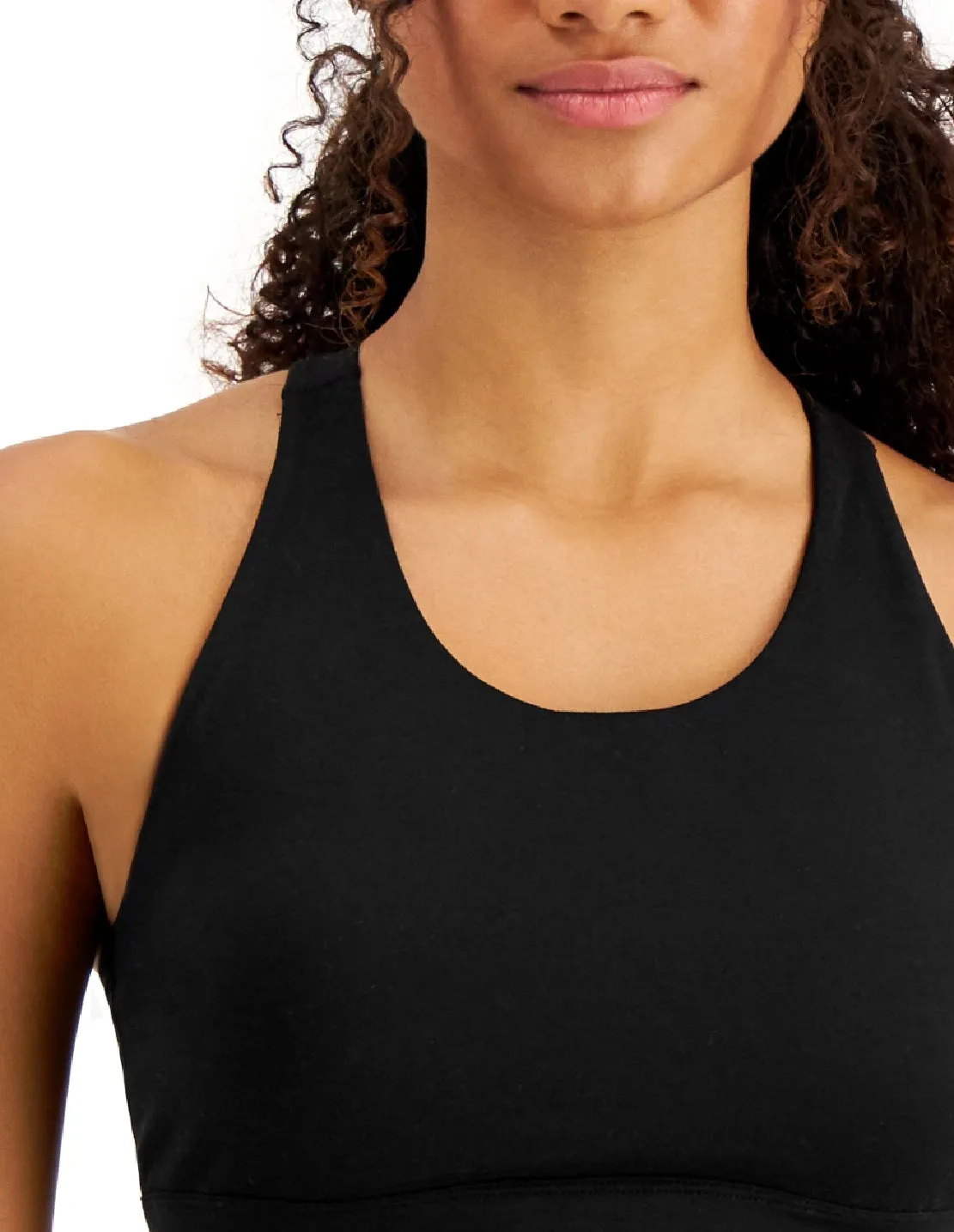 ID Ideology Women's Essentials Sweat Set Low Impact Sports Bra Black