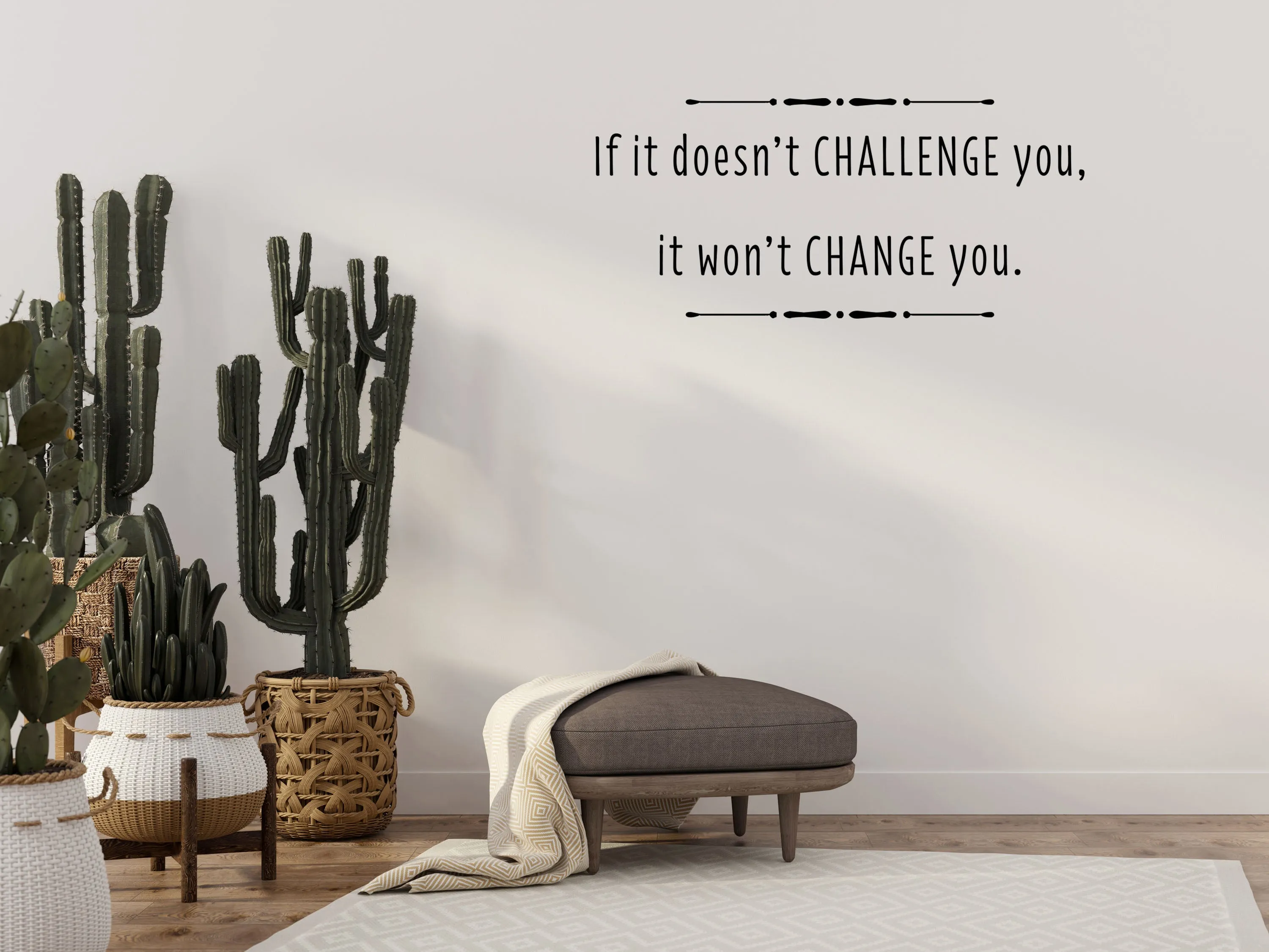 If It Doesn't Challenge Motivational Sticker Quote Wall Decal