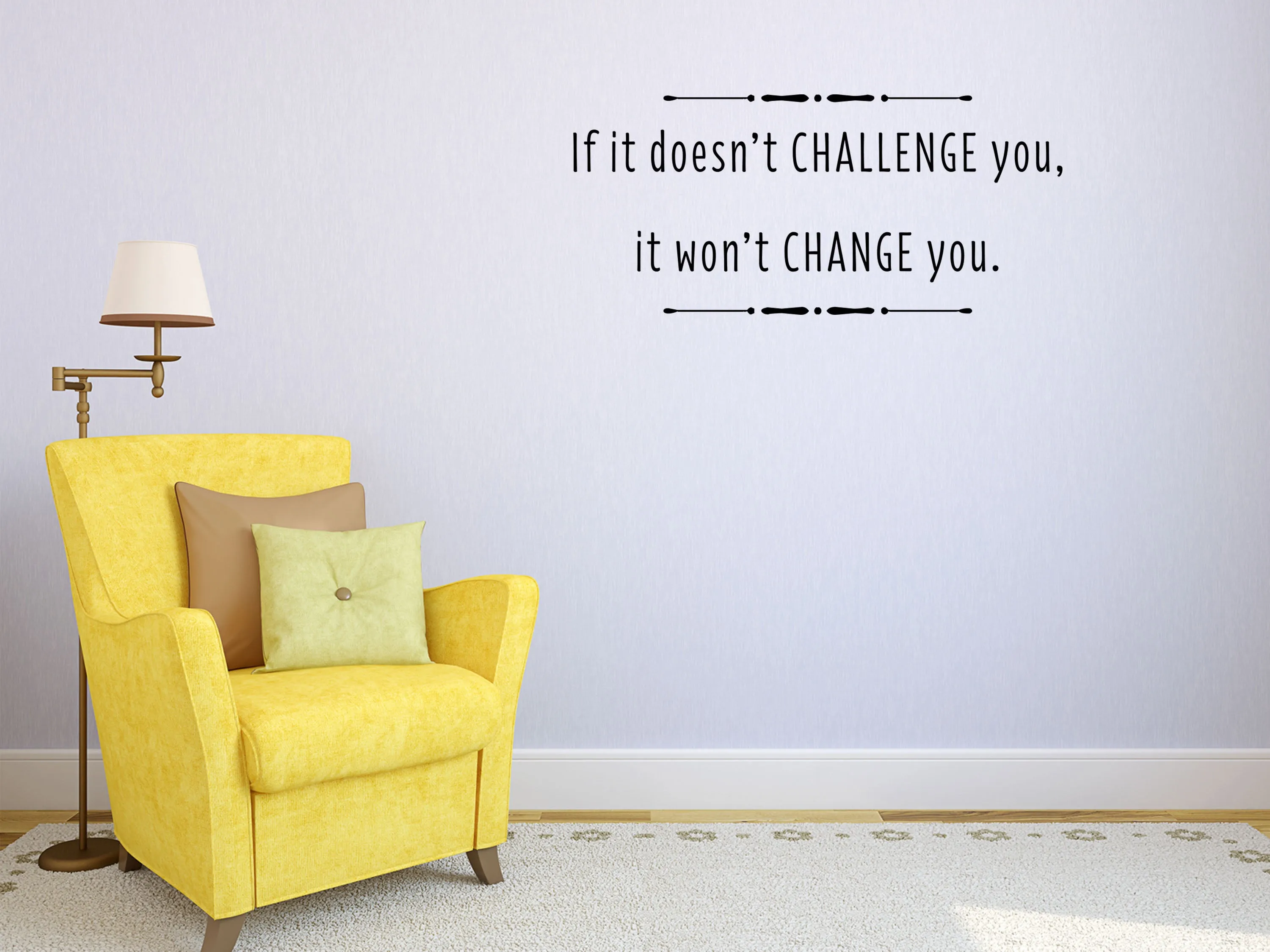 If It Doesn't Challenge Motivational Sticker Quote Wall Decal