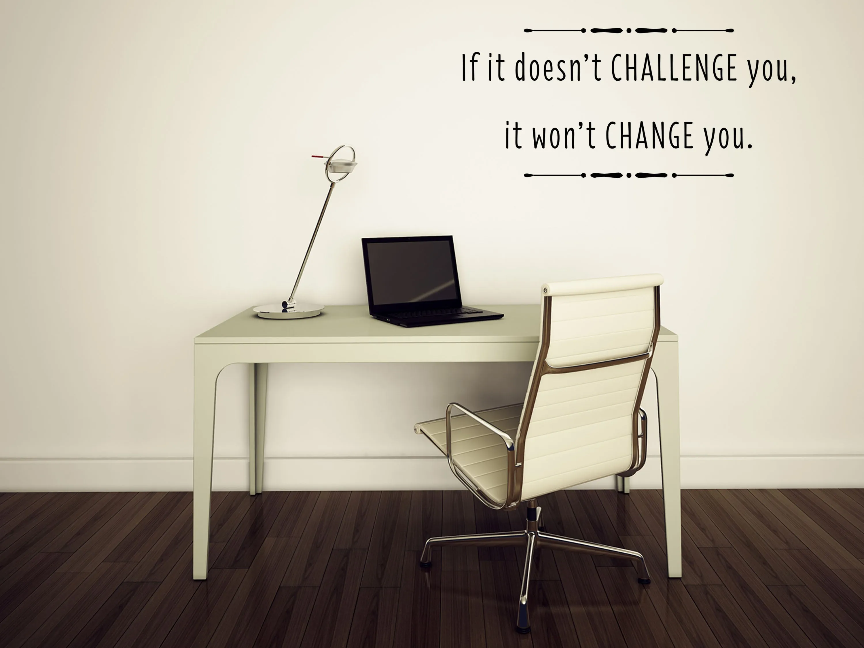 If It Doesn't Challenge Motivational Sticker Quote Wall Decal