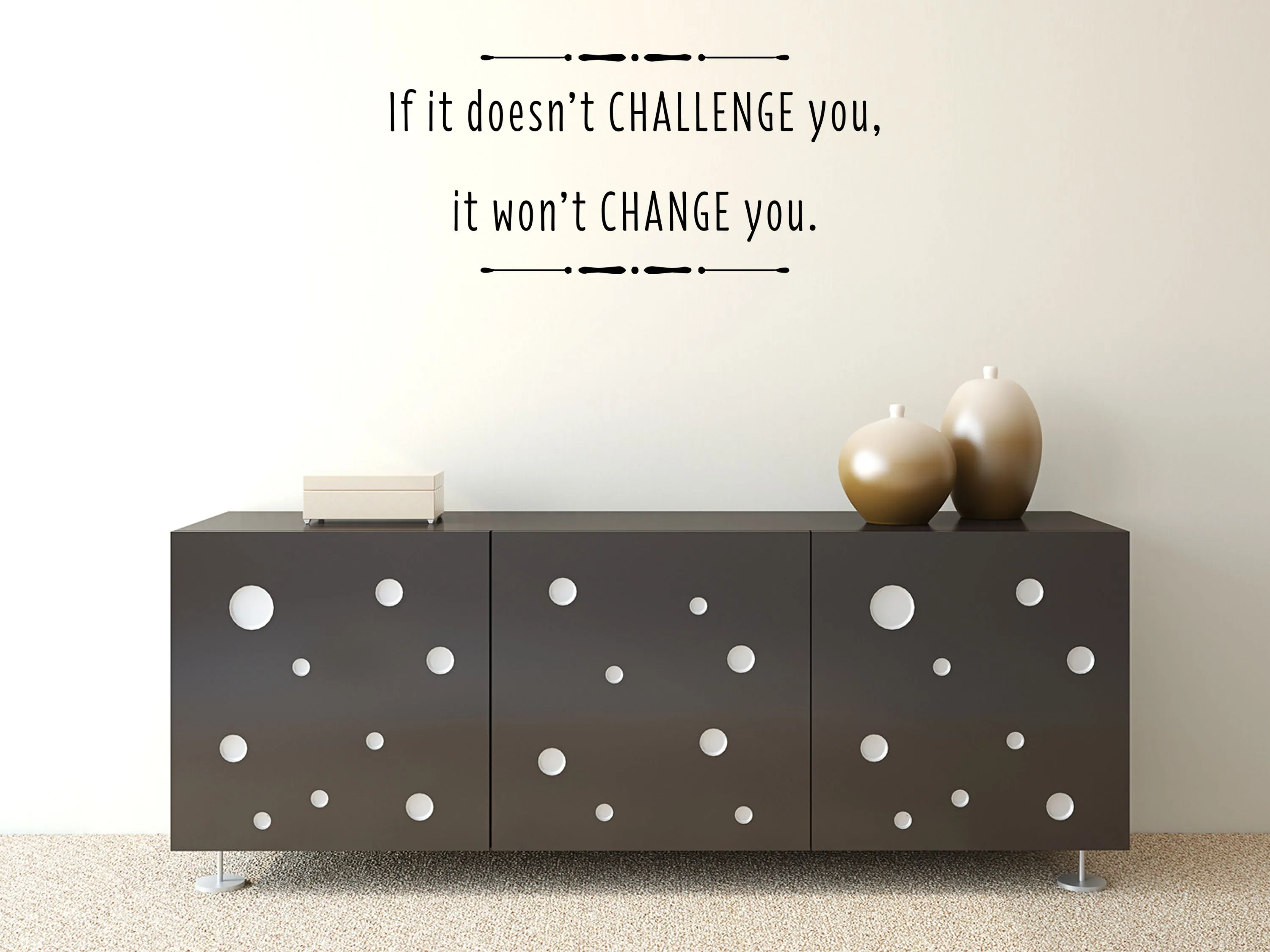 If It Doesn't Challenge Motivational Sticker Quote Wall Decal