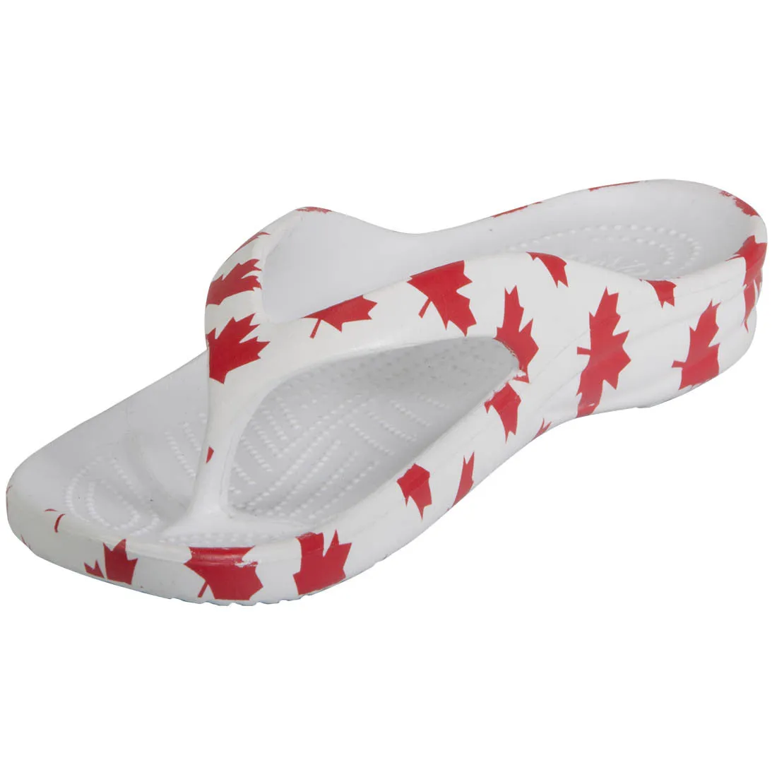 Kids' Flip Flops - Canada (White/Red)