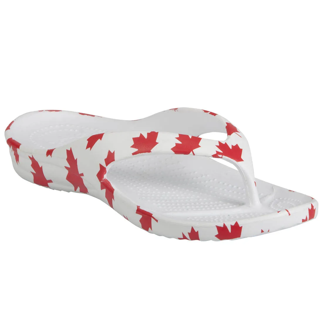 Kids' Flip Flops - Canada (White/Red)