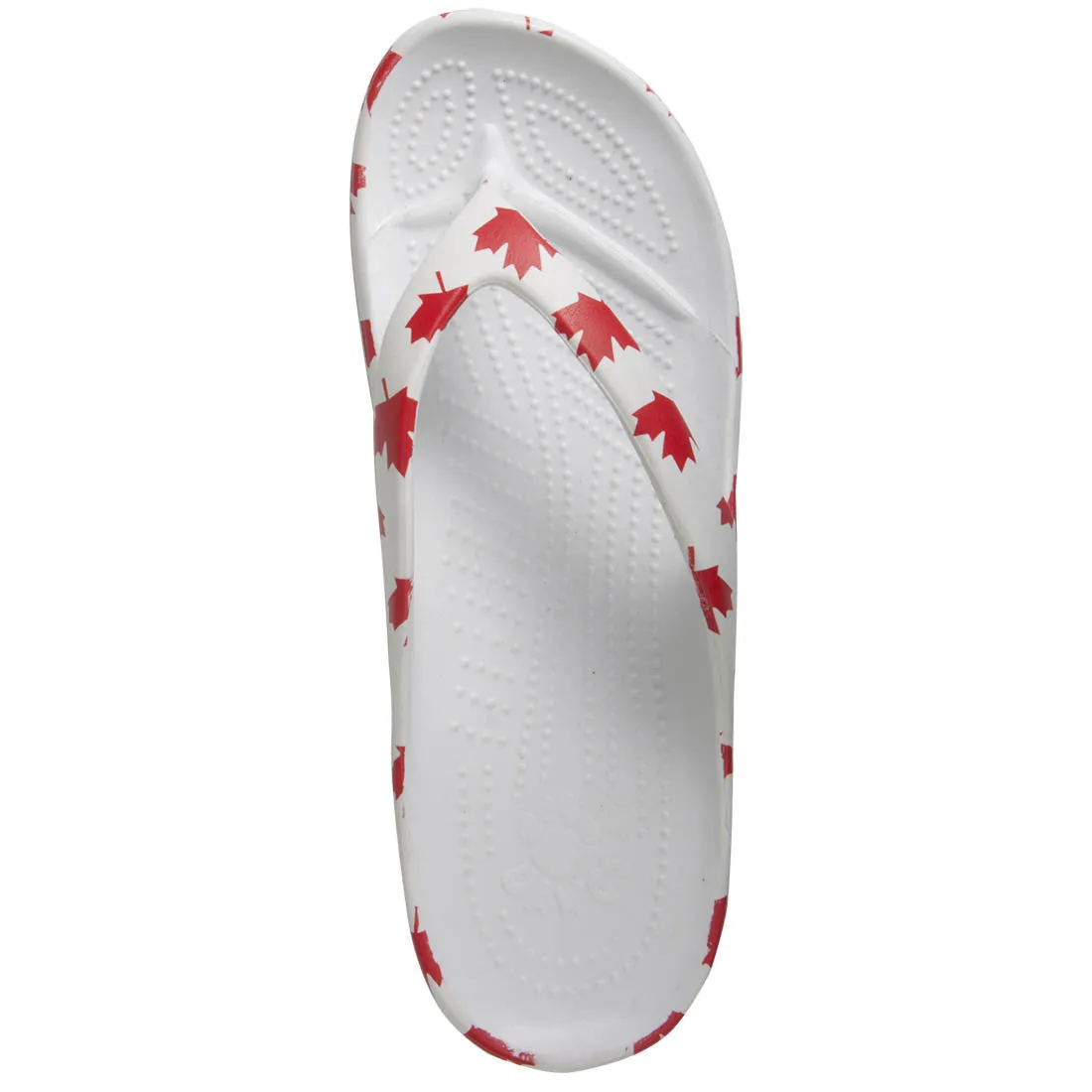 Kids' Flip Flops - Canada (White/Red)